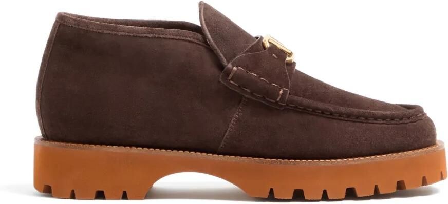 Valentino Garavani Lord chunky leren enkellaarzen Bruin