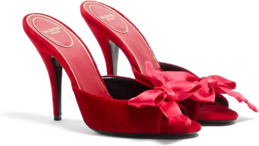 Valentino Garavani Marie A fluwelen sandalen 105 mm Rood - Foto 4