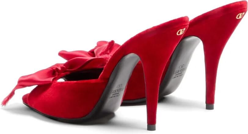 Valentino Garavani Marie A fluwelen sandalen 105 mm Rood - Foto 5