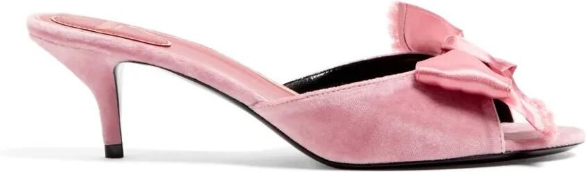 Valentino Garavani Marie A fluwelen slippers 55 mm Roze