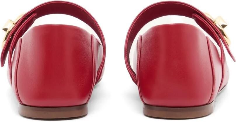 Valentino Garavani Mary-Jane VLogo Locker kalfsleren ballerina's Rood - Foto 3