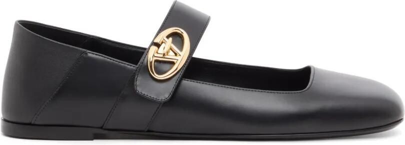 Valentino Garavani Mary-Jane VLogo Locker kalfsleren ballerina's Zwart