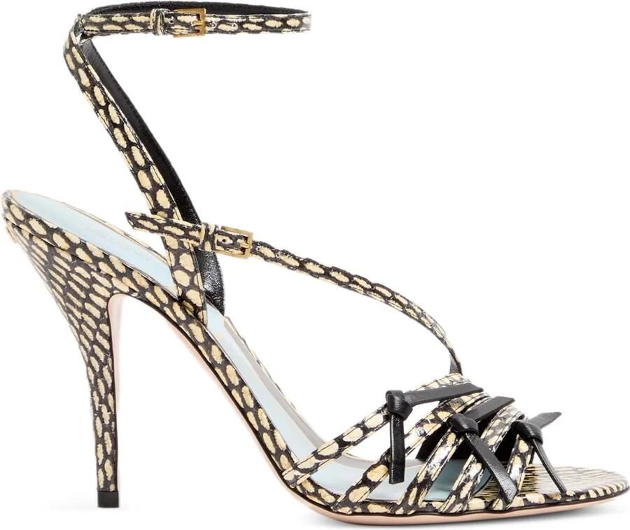 Valentino Garavani Nodine Elaphe sandalen Zwart