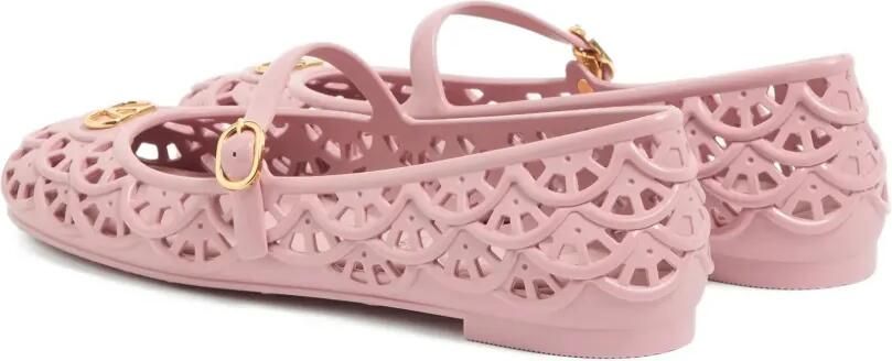 Valentino Garavani Ondette gewelfde ballerina's Roze - Foto 5