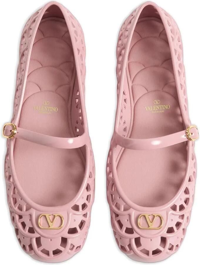 Valentino Garavani Ondette gewelfde ballerina's Roze - Foto 2