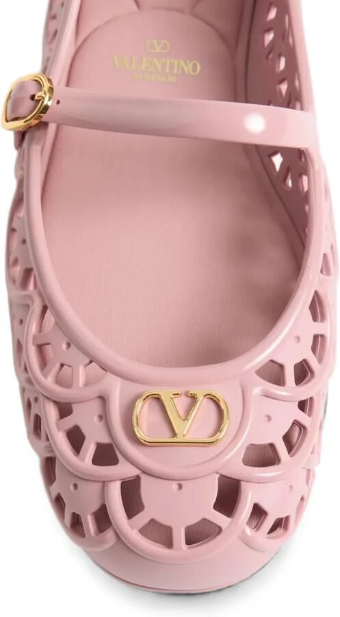 Valentino Garavani Ondette gewelfde ballerina's Roze - Foto 3