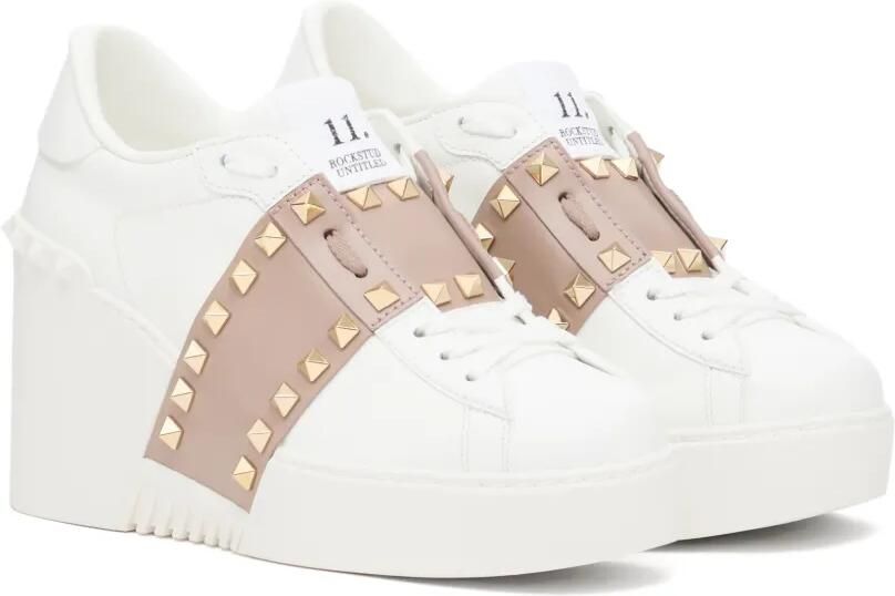 Valentino Garavani Open Disco wedge sneakers in calfskin 85mm Wit - Foto 3
