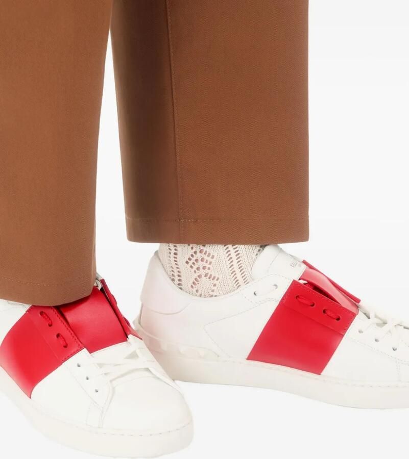 Valentino Garavani Open kalfsleren sneakers Wit