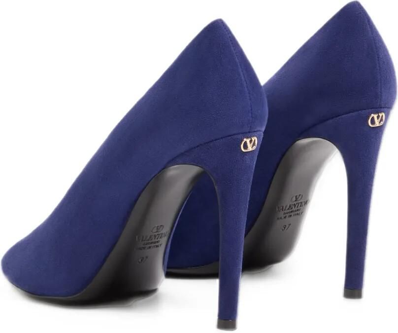 Valentino Garavani open-toe Révélé suede pumps 105mm Blauw - Foto 3