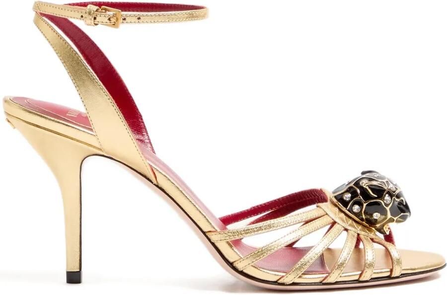 Valentino Garavani Panthea 85 mm sandalen met kattenkopbandje Goud
