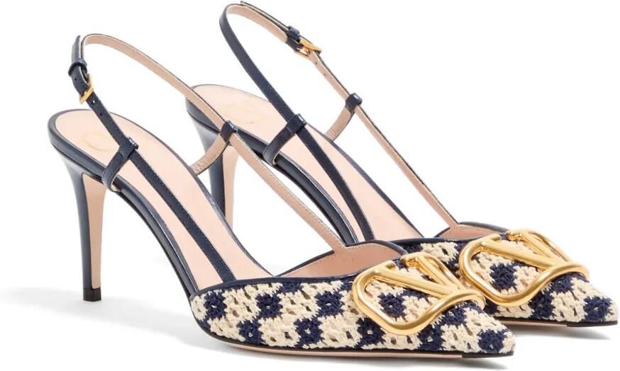 Valentino Garavani Pumps met logoplakkaat Blauw - Foto 4
