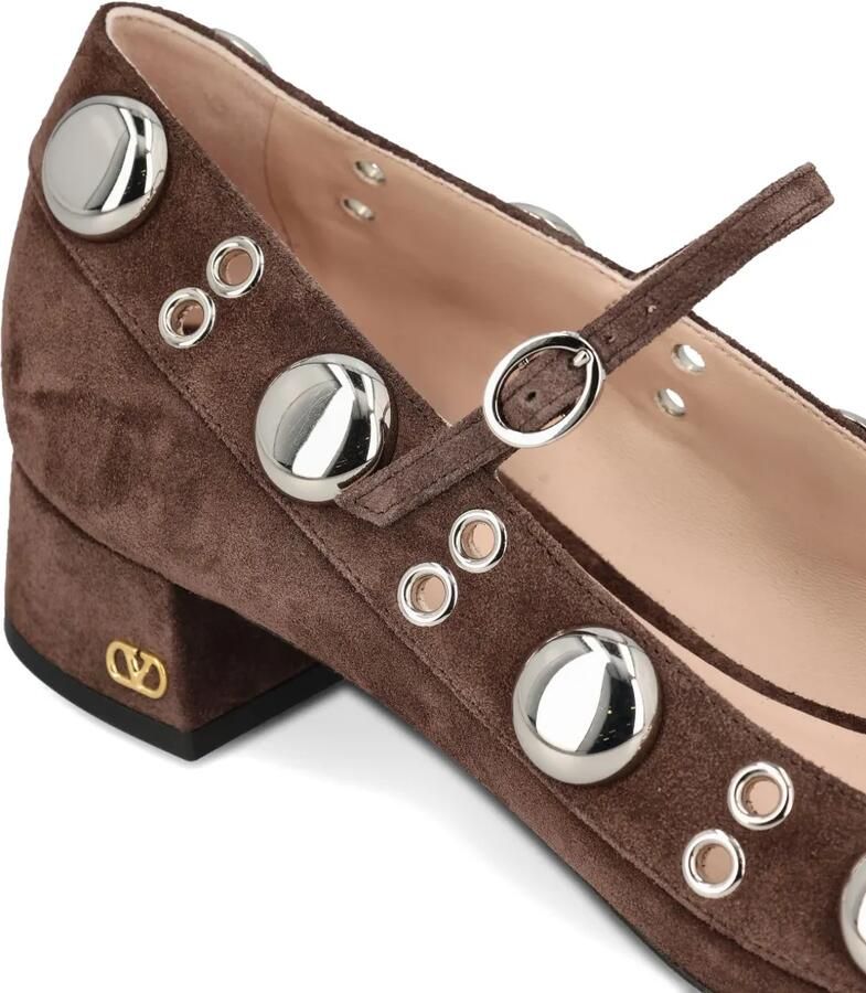 Valentino Garavani Pumps met metalen studs Bruin - Foto 2