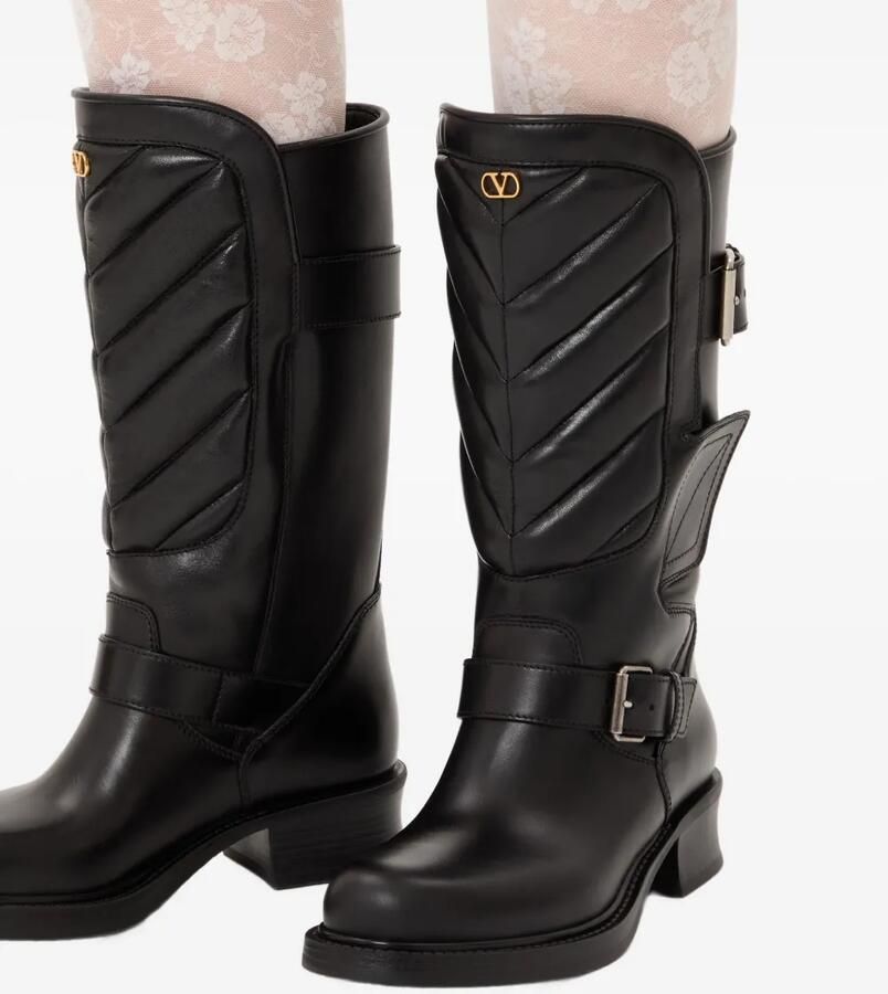 Valentino Garavani Rayons bikerlaarzen Zwart