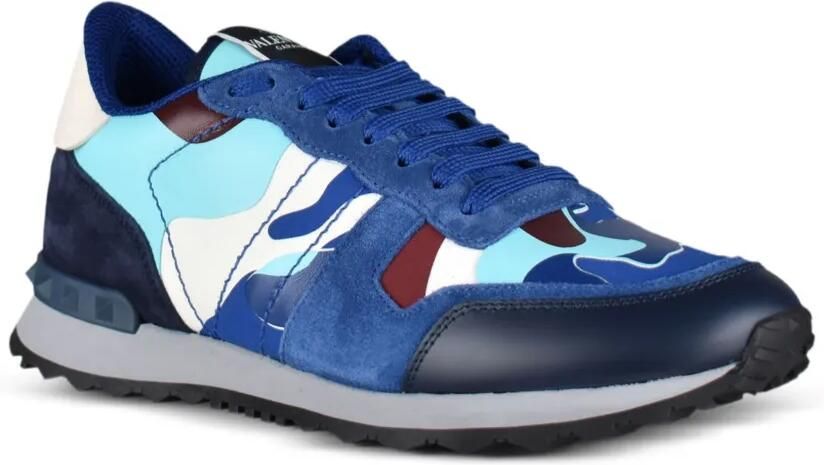 Valentino Garavani Rockrunner sneakers met camouflageprint Blauw - Foto 3