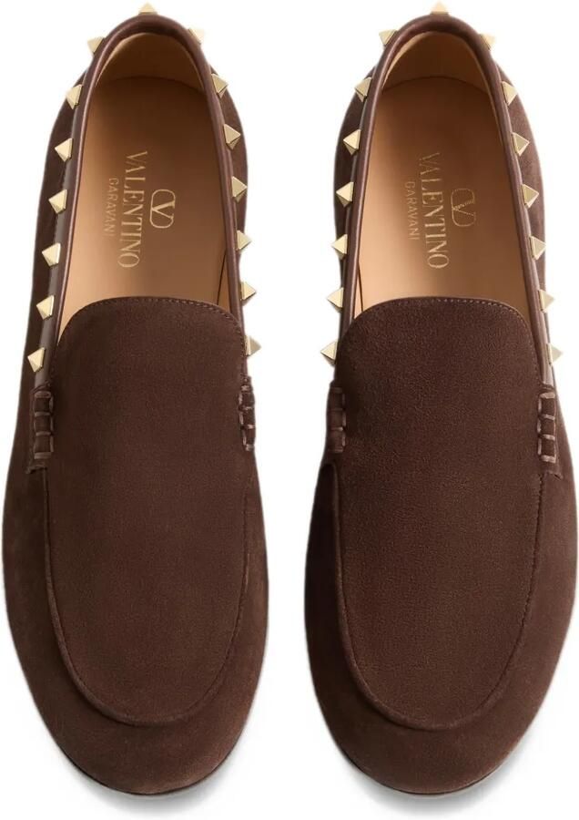 Valentino Garavani Rockstud-embellished loafers Bruin - Foto 2