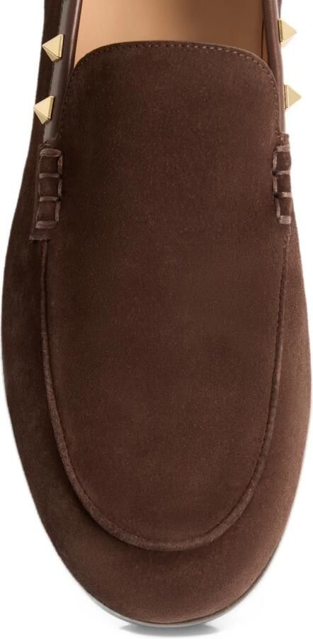 Valentino Garavani Rockstud-embellished loafers Bruin - Foto 3