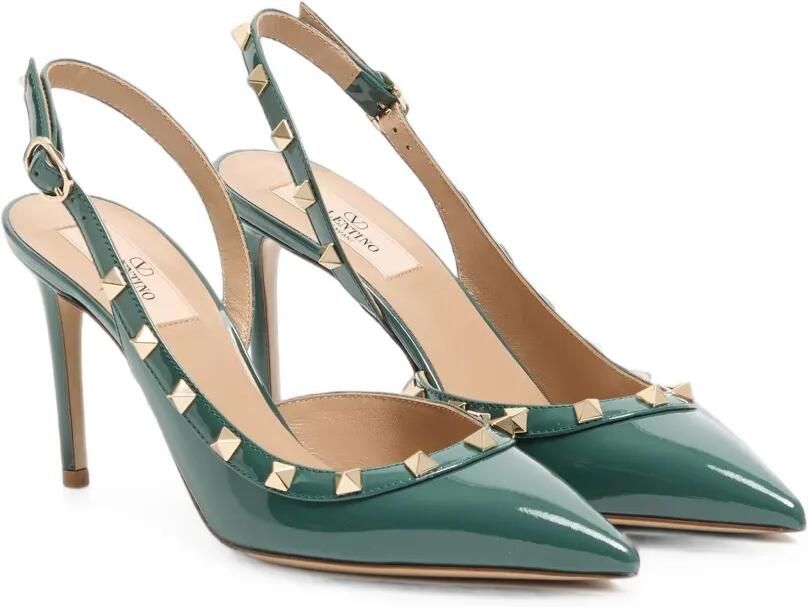 Valentino Garavani Pumps verfraaid met rockstud Groen - Foto 2