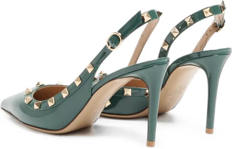 Valentino Garavani Pumps verfraaid met rockstud Groen - Foto 4