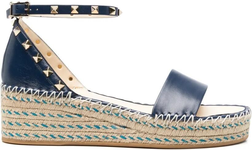 Valentino Garavani Rockstud espadrilles Blauw