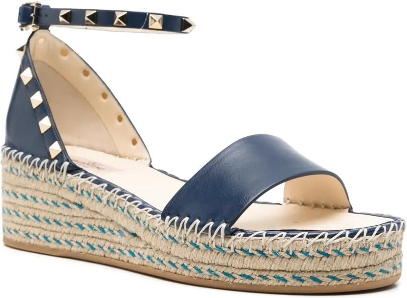 Valentino Garavani Rockstud espadrilles Blauw - Foto 3