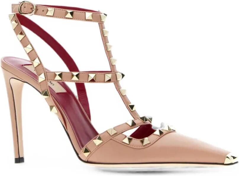 Valentino Garavani Rockstud gekooide pumps Beige - Foto 2