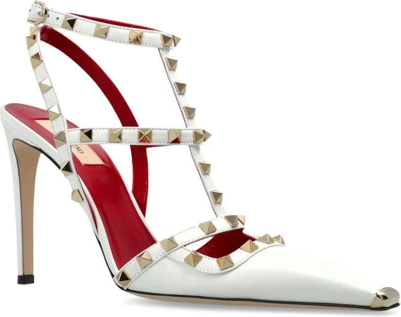 Valentino Garavani Rockstud gekooide pumps Wit - Foto 4