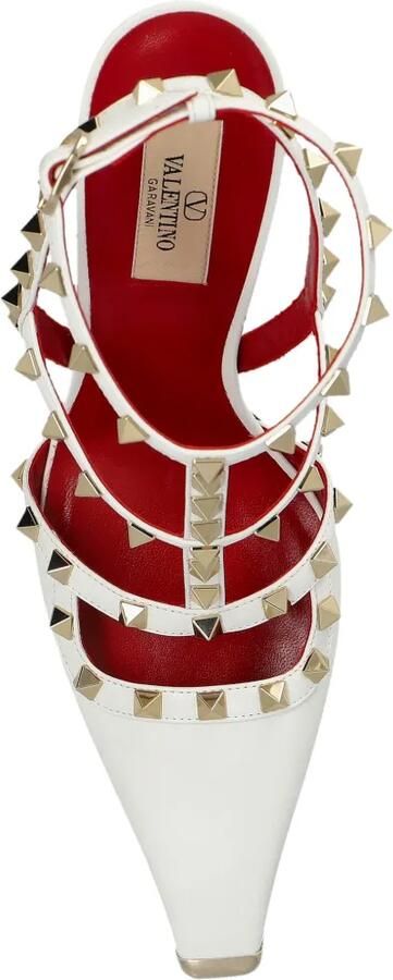 Valentino Garavani Rockstud gekooide pumps Wit - Foto 5