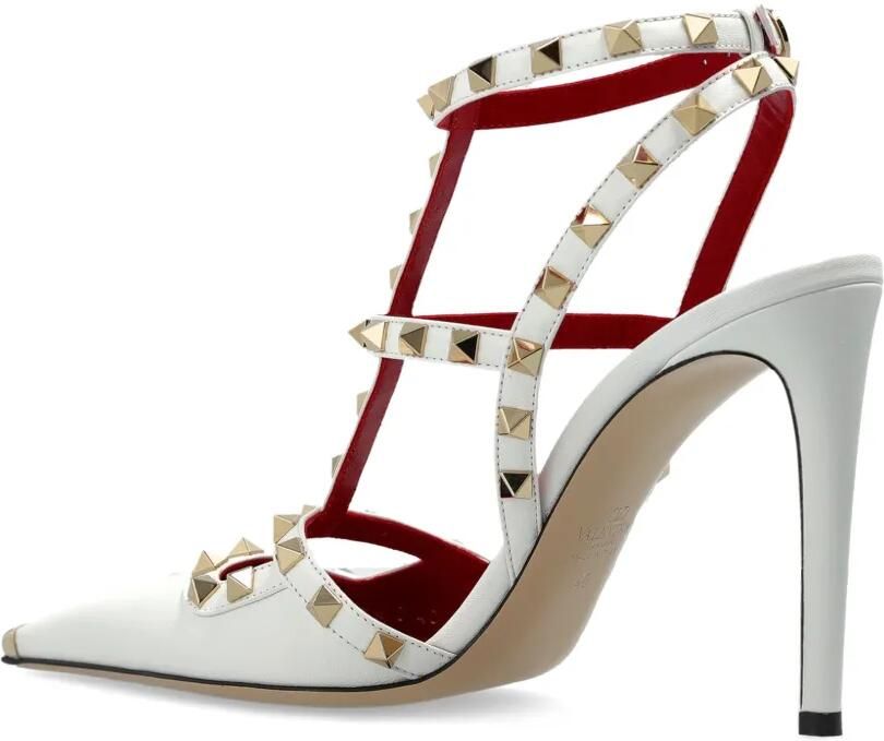 Valentino Garavani Rockstud gekooide pumps Wit - Foto 3