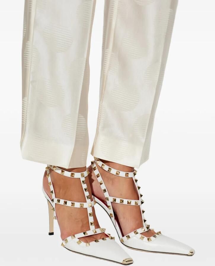 Valentino Garavani Rockstud gekooide pumps Wit - Foto 2