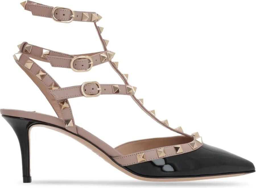 Valentino Garavani Rockstud gekooide pumps Zwart