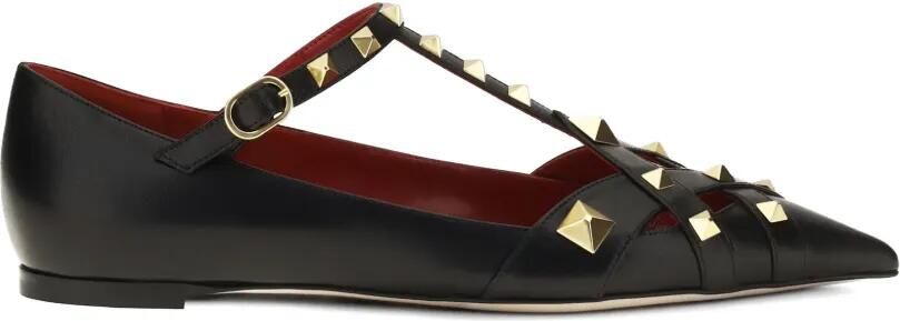 Valentino Garavani Rockstud gekooide pumps Zwart