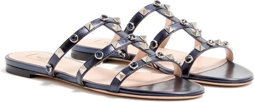 Valentino Garavani Rockstud gekooide sandalen Blauw - Foto 4
