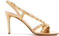 Valentino Garavani Rockstud gelamineerde nappa leren sandalen 85 mm Goud - Goud