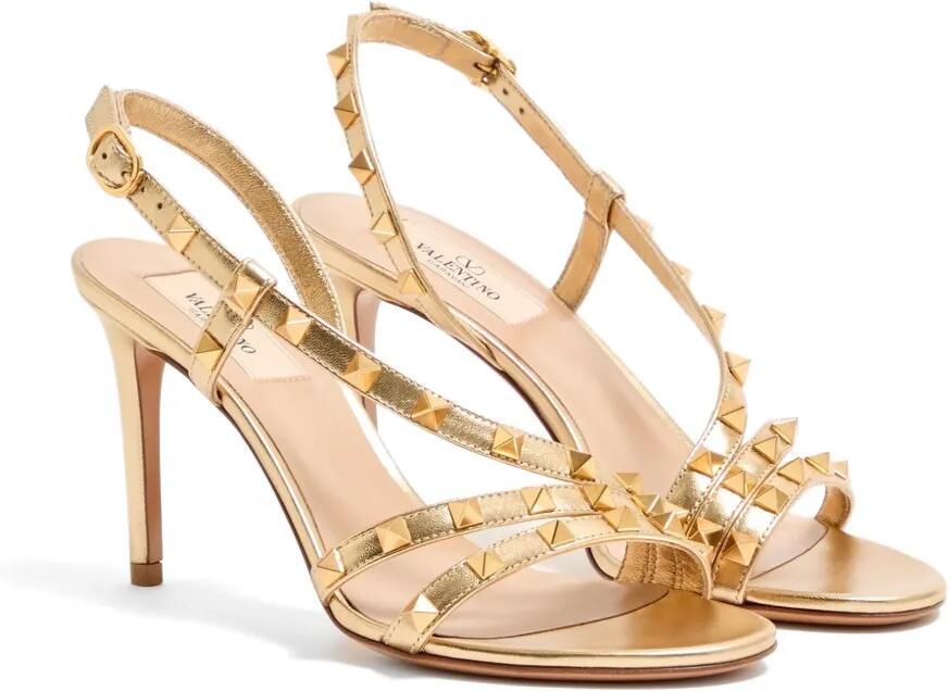 Valentino Garavani Rockstud gelamineerde nappa leren sandalen 85 mm Goud - Foto 2