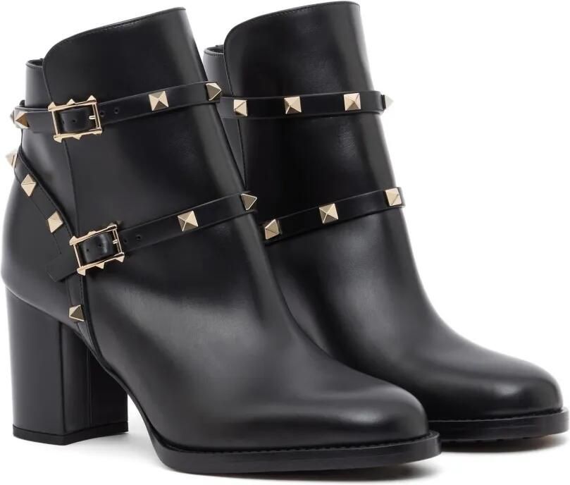 Valentino Garavani Rockstud kalfsleren enkellaarzen 70 mm Zwart - Foto 3