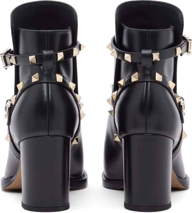 Valentino Garavani Rockstud kalfsleren enkellaarzen 70 mm Zwart - Foto 2