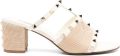 Valentino Garavani Rockstud kalfsleren sandalen met Cornely-borduurwerk Wit - Wit