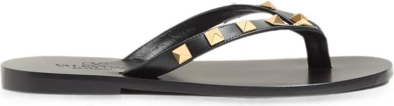 Valentino Garavani Rockstud kalfsleren sandalen Zwart