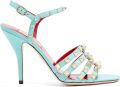 Valentino Garavani Rockstud kidskin sandalen Blauw - Blauw