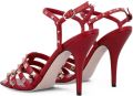 Valentino Garavani Rockstud kidskin sandalen Rood - Rood
