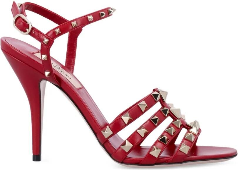 Valentino Garavani Rockstud kidskin sandalen Rood - Foto 2