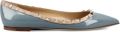 Valentino Garavani Rockstud lakleren ballerina's Blauw - Blauw
