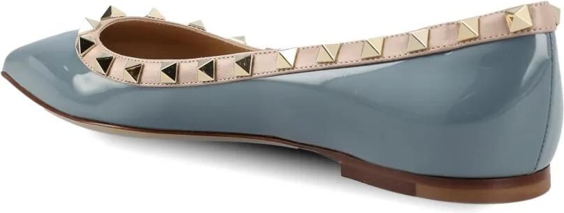 Valentino Garavani Rockstud lakleren ballerina's Blauw - Foto 4