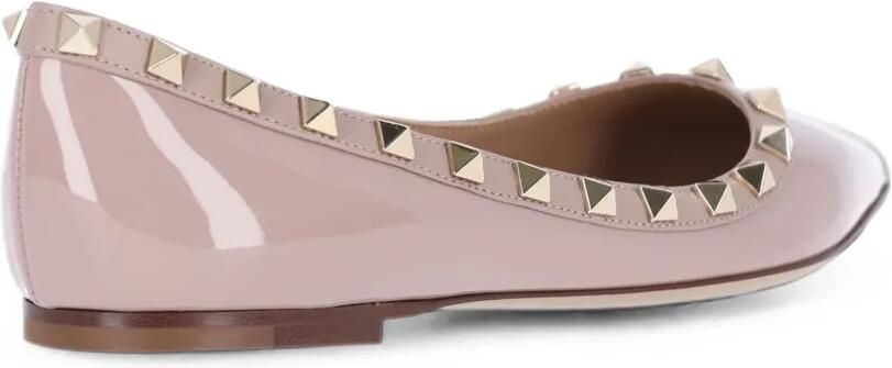 Valentino Garavani Rockstud lakleren ballerina's Roze - Foto 2