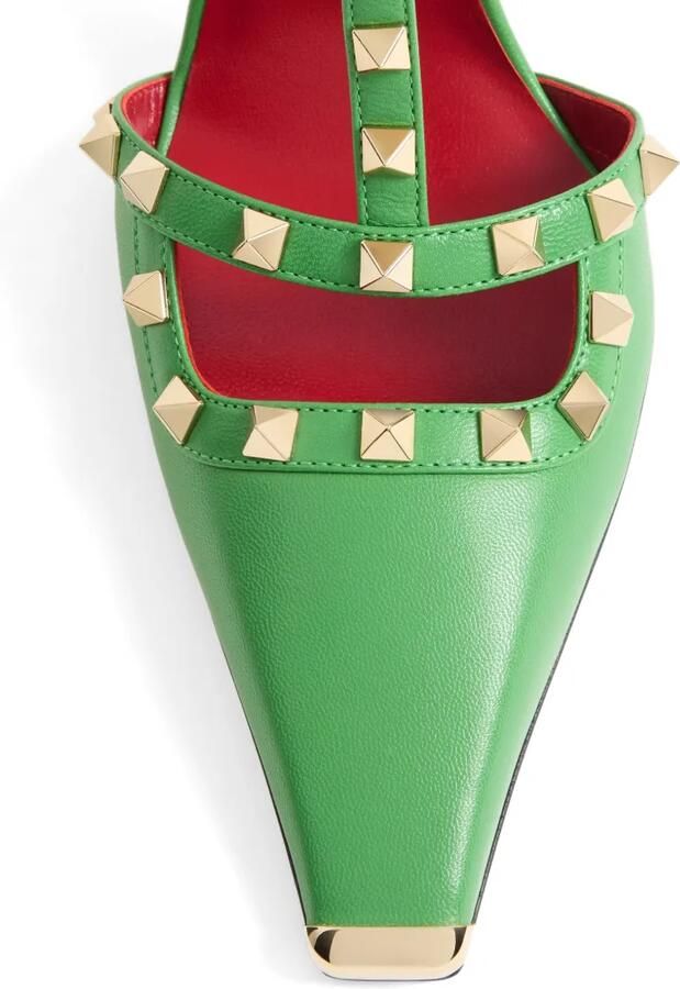 Valentino Garavani Rockstud leren pumps Groen - Foto 3