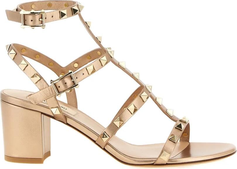 Valentino Garavani Rockstud leren sandalen Roze