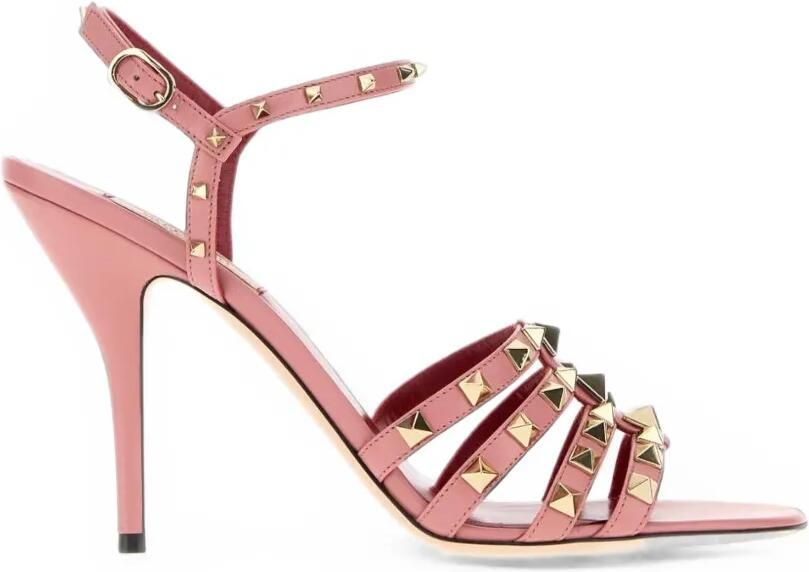 Valentino Garavani Rockstud leren sandalen Roze