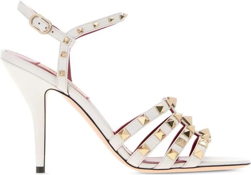 Valentino Garavani Rockstud leren sandalen Wit