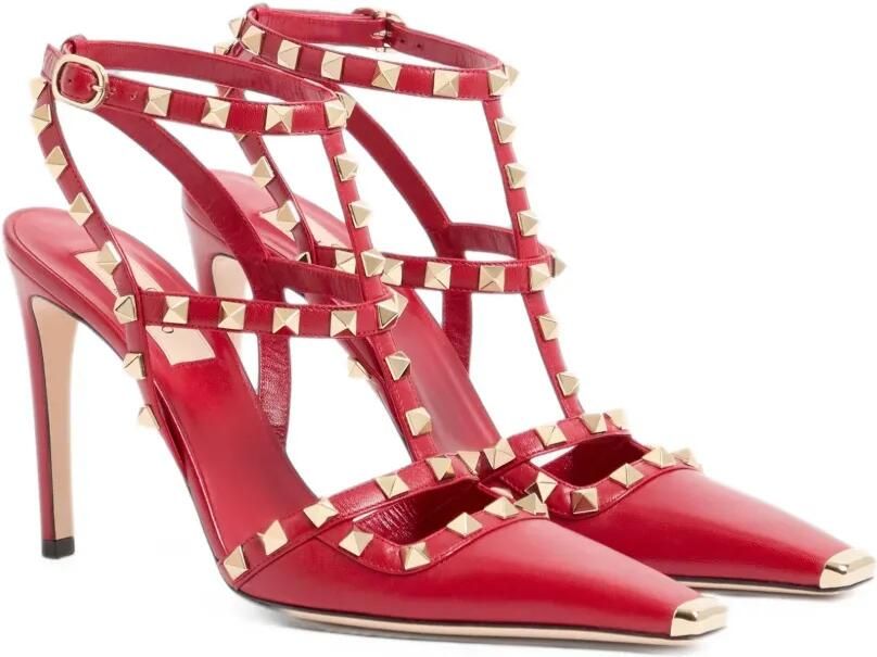 Valentino Garavani Rockstud metal-toe pumps Rood - Foto 3