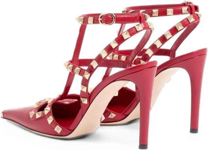 Valentino Garavani Rockstud metal-toe pumps Rood - Foto 5